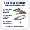 Infinity Magnetic Glass Calendar Board, Monthly Planning/Scheduling, 24" x 18", White Surface