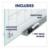 Infinity Magnetic Glass Calendar Board, Monthly Planning/Scheduling, 24" x 18", White Surface