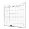 Infinity Magnetic Glass Calendar Board, Monthly Planning/Scheduling, 24" x 18", White Surface