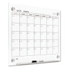 Infinity Magnetic Glass Calendar Board, Monthly Planning/Scheduling, 24" x 18", White Surface
