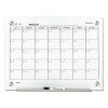 Infinity Magnetic Glass Calendar Board, Monthly Planning/Scheduling, 24" x 18", White Surface