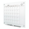 Infinity Magnetic Glass Calendar Board, Monthly Planning/Scheduling, 36" x 24", White Surface
