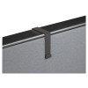 Cubicle Partition Hangers, For 1.5" To 2.5" Thick Partition Walls, Black, 2/Set