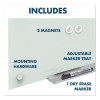 Infinity Magnetic Glass Dry Erase Cubicle Board, 30" x 18", White Surface