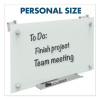 Infinity Magnetic Glass Dry Erase Cubicle Board, 30" x 18", White Surface
