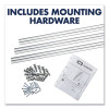 Invisamount Vertical Magnetic Glass Dry-Erase Boards, 28" x 50", White Surface
