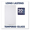 Invisamount Vertical Magnetic Glass Dry-Erase Boards, 28" x 50", White Surface