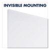 Invisamount Vertical Magnetic Glass Dry-Erase Boards, 28" x 50", White Surface