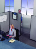 Workstation Privacy Screen, 36w X 48d, Translucent Clear/Silver