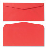 Colored Envelope, #10, Commercial Flap, Gummed Closure, 4.13 X 9.5, Red, 25/Pack
