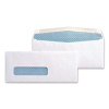 Security Tint Window Envelope, #8 5/8, Commercial Flap, Gummed Closure, 3.63 x 8.63, White, 500/Box