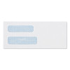 Double Window Security-Tinted Check Envelope, #8 5/8, Commercial Flap, Gummed Closure, 3.63 X 8.63, White, 500/Box