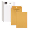 Clasp Envelope, 32 Lb Bond Weight Kraft, #1 3/4, Square Flap, Clasp/Gummed Closure, 6.5 x 9.5, Brown Kraft, 100/Box