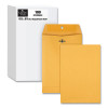 Clasp Envelope, 28 Lb Bond Weight Kraft, #63, Square Flap, Clasp/Gummed Closure, 6.5 x 9.5, Brown Kraft, 100/Box