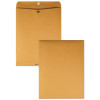 Clasp Envelope, 28 Lb Bond Weight Kraft, #110, Square Flap, Clasp/Gummed Closure, 12 x 15.5, Brown Kraft, 100/Box