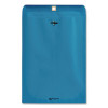 Clasp Envelope, 28 Lb Bond Weight Kraft, #90, Square Flap, Clasp/Gummed Closure, 9 x 12, Blue, 10/Pack