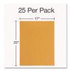 Jumbo Size Kraft Envelope, Cheese Blade Flap, Fold-Over Closure, 17 x 22, Brown Kraft, 25/Pack