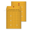 Brown Kraft String/Button Interoffice Envelope, #90, One-Sided Five-Column Format, 31-Entries, 9 x 12, Brown Kraft, 100/Ct