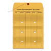 Brown Kraft String/Button Interoffice Envelope, #90, One-Sided Five-Column Format, 31-Entries, 9 x 12, Brown Kraft, 100/Ct