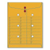 Brown Kraft String/Button Box-Style Interoffice Envelope, #97, Two-Sided Three-Column Format, 10 X 13, Brown Kraft, 100/Box