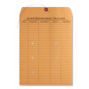 Brown Kraft String/Button Interoffice Envelope, #98, One-Sided Five-Column Format, 31-Entries, 10 x 15, Brown Kraft, 100/Ct