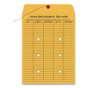 Brown Kraft String/Button Interoffice Envelope, #98, One-Sided Five-Column Format, 31-Entries, 10 x 15, Brown Kraft, 100/Ct