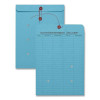 Colored Paper String And Button Interoffice Envelope, #97, One-Sided Five-Column Format, 10 X 13, Blue, 100/Box