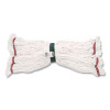 Super Stitch Cotton Looped End Wet Mop Head, 20 Oz Capacity, Medium, White, 1" White Headband