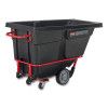 0.5 Cu Yd Brute Rotomolded Tilt Truck, 1,400 Lb Capacity, Black
