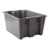 Palletote Box, 9.72 Gal, 19.5" x 15.5" x 10", Gray, 10/Carton