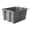 Palletote Box, 9.72 Gal, 19.5" x 15.5" x 10", Gray, 10/Carton