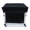 Storage/Trash Compartment Cover, Cloth, Black