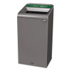 Configure Indoor Recycling Waste Receptacle, Organic Waste, 23 Gal, Metal, Gray
