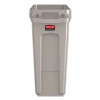 Slim Jim With Venting Channels, 16 Gal, Plastic, Beige, 4/Carton