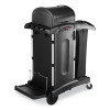 Executive Janitorial Cleaning Cart Locking Cabinet Door Kit, Black