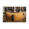 Sustain Decorative Refuse With Recycling Lid, 15 Gal, Metal/Plastic, Black