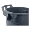 Vented Wheeled Brute Container, 44 Gal, Plastic, Gray