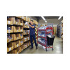 Tote Picking Cart, Metal, 3 Shelves, 450 Lb Capacity, 57" x 18.5" x 55", Red