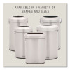 Refine Series Half Round Waste Receptacle, 16 Gal, Plastic/Stainless Steel