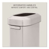 Refine Series Waste Receptacle, 15 Gal, Plastic/Stainless Steel