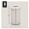Refine Series Waste Receptacle, 23 Gal, Plastic/Stainless Steel