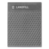 Medium Prelabeled Landfill Waste Panels For Tailor And Landmark Series Containers, 20.72" x 0.5" x 27.95", Black, 4/Carton