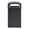 Tailor Decorative Outdoor Waste Receptacle Frames, 51 Gal, Metal, Black