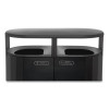 Resist Dual Stream Waste And Recycling Container, 46 Gal, Metal, Black