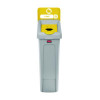 Slim Jim Recycling Station Kit, 1-Stream Bottles And Cans, 23 Gal, Plastic, Yellow/Gray