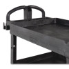 Brute 3-Shelf Heavy-Duty Ergo Lipped Utility Cart, Resin, 3 Shelves, 600 Lb Capacity, 25.24" x 44" x 47", Black