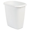 Open-Top Wastebasket, 14.4 Qt, Plastic, White, 6/Carton