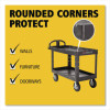 Brute Heavy-Duty Utility Cart With Lipped Shelves, Plastic, 2 Shelves, 750 Lb Capacity, 25.25" x 54" x 39.25", Black