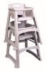 Sturdy Chair Mobile Youth Seat With Casters, Fully Assembled, Four 2" Dual-Wheel Casters, Platinum