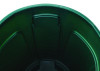 Vented Round Brute Container, 10 Gal, Plastic, Dark Green